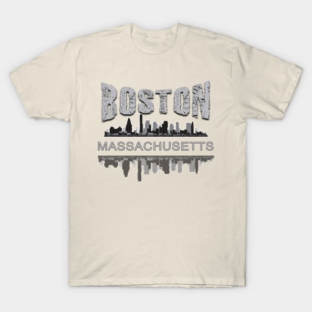 Boston Massachusetts T-Shirt by TeeText